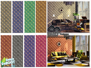 Sims 4 — Retro ReBOOT - ROMANA II - Wallpaper by marychabb — Kategory : Wallpaper Walls : 8 colors