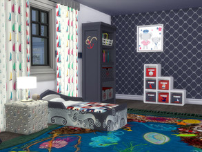 Sims 4 — All At Sea Toddler Bedroom Set by seimar8 — Here are 10 recolors that make up my All At Sea Toddlers set. Comes