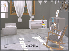 Sims 4 — Furry Friends Toddler Bedroom by Chicklet — Creating a relaxing, safe, and friendly personal space for your