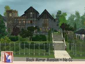 Sims 3 — ws Blackmirror Mansion NoCC by watersim44 — I old house with a secret. Living, Dining, Kitchen, 3 Bathroom, 4
