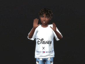 Sims 4 — Disney X Tommy Hilfiger t-shirt for children by Aldaria — Disney X Tommy Hilfiger t-shirt for children