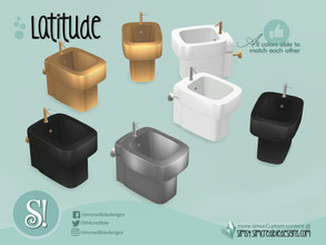 Sims 4 — Latitude bidet by SIMcredible! — by SIMcredibledesigns.com available at TSR 3 colors + variations
