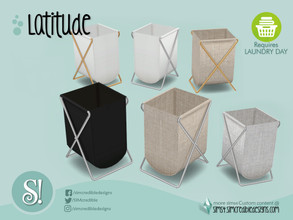 Sims 4 — Latitude Hamper - REQUIRES LAUNDRY DAY- by SIMcredible! — Requires Laundry Day pack by SIMcredibledesigns.com
