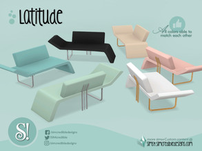 Sims 4 — Latitude Loveseat by SIMcredible! — by SIMcredibledesigns.com available at TSR 7 colors + variations