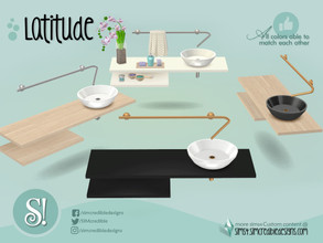 Sims 4 — Latitude Sink by SIMcredible! — by SIMcredibledesigns.com available at TSR 3 colors + variations