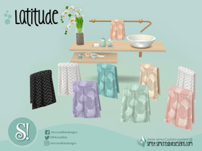 Sims 4 — Latitude towel for the sink by SIMcredible! — by SIMcredibledesigns.com available at TSR 7 colors variations