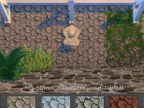 Sims 4 — MB-StoneCollection_GraniteWall by matomibotaki — MB-StoneCollection_GraniteWall, rough granite wall for indoors