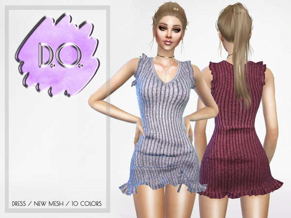 Sims 4 — D.O.Lilac Dress 65 by DOLilac — Custom thumbnail 10 Colors Adult-Elder-Teen-Young Adult For Female Custom