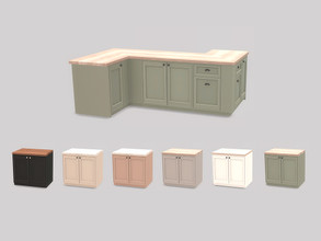 Sims 4 — Retro ReBOOT - Kitchen Enya Counter by ung999 — Kitchen Enya Counter Color Options : 6