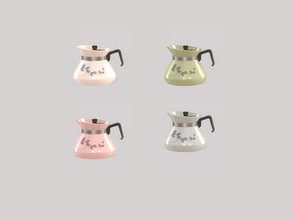 Sims 4 — Retro ReBOOT - Kitchen Enya Tea Pot by ung999 — Kitchen Enya Tea Pot Color Options : 4 Located at : Decor /