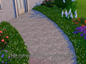 Sims 4 — MB-TerrainPaint_Scratched_Tile2 by matomibotaki — MB-TerrainPaint_Scratched_Tile2, not only nice for the terrace
