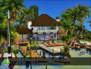 Sims 4 — Insular Silence Sulani by Bozena — The house is located in the Mua Pel'am. Sulani -kitchen and diningroom