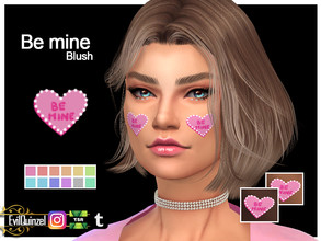 Sims 4 — Be mine Blush by EvilQuinzel — - Blush category; - Female and male; - Teen + ; - All species; - 12 colors; - HQ