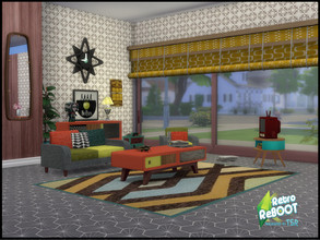 Sims 4 — Retro ReBOOT 70's Living set by seimar8 — 1970's Living room set You can find the recolors by typing 'Seimar' in