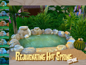 Sims 4 — Snowy Escape Rejuvenating Hot Spring Recolour by LEOLOLAsims — 8 new colours for the Snowy Escape Hot Spring.