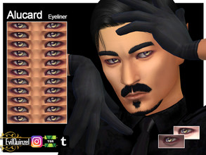 Sims 4 — Alucard Eyeliner by EvilQuinzel — - Eyeliner category; - Female and male; - Teen + ; - All species; - 11 colors;