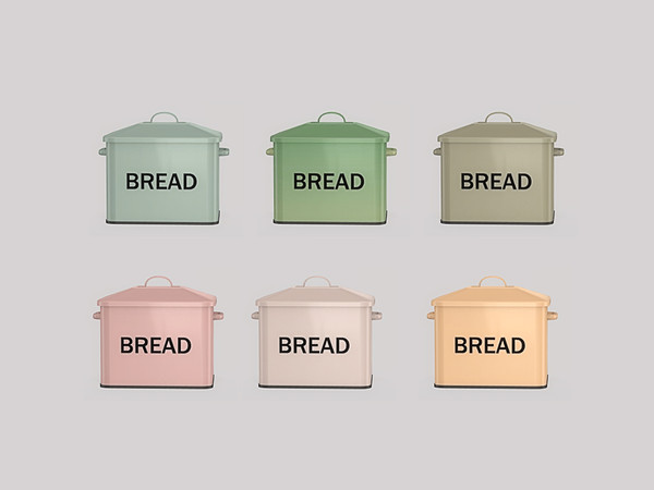 Sims 4 — Retro ReBOOT - Kitchen Enya Bread Box by ung999 — Kitchen Enya Bread Box Color Options : 6 Located at Decor /
