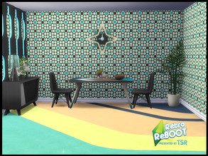 Sims 4 — Retro ReBOOT Retro Wall set by seimar8 — Five swatches of retro style walls. Base Game