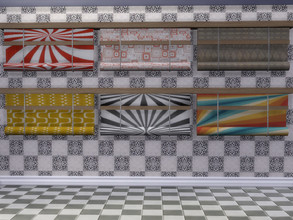 Sims 4 — Retro ReBOOT R&R Kitchen Diner Roll Up Roll Up Blinds by seimar8 — Retro style roll up kitchen blinds. Comes