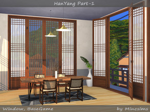 Sims 4 — HanYang Part-01 by Mincsims — This set is a kind of traditional Korean windows and doors. Originally, paper was