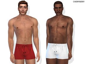 Sims 4 — Rex Swim Shorts by CherryBerrySim — Modern and stylish swimwear shorts for male sims. 5 colors