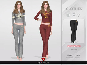 Sims 4 — ReMaron_F_HarryPotter_PJPants_01 by remaron — -07 Swatches available -Custom CAS thumbnail -Base Game