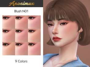 Sims 4 — Blush N01 by Anonimux_Simmer — - 9 Colors - Compatible with the color slider - Base Game Compatible - Thanks to