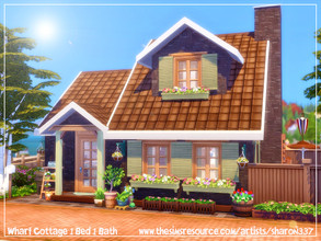 Sims 4 — Wharf Cottage - Nocc by sharon337 — 20 x 15 lot. Value $75,796 1 Bedroom 1 Bathroom Living Room Kitchen Dining