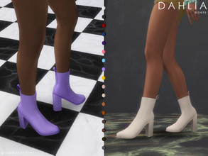 Sims 4 — DAHLIA | boots by Plumbobs_n_Fries — New Mesh High Heeled Boots HQ Texture Female | Teen - Elders Hot and Cold