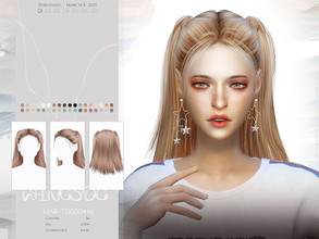 Sims 4 — WINGS-TO0304 by wingssims — Colors:36 All lods Compatible hats Hope you like it!