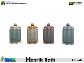 Sims 4 — kardofe_Henrik Bath_Canister by kardofe — Decorative jar for the bathroom, in four color choices 