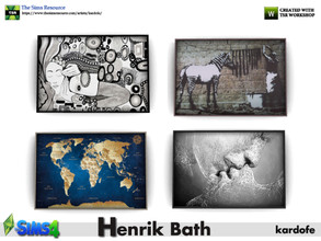 Sims 4 — kardofe_Henrik Bath_Picture by kardofe — Large frame size in four different options 
