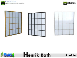 Sims 4 — kardofe_Henrik Bath_Separator by kardofe — Industrial style room divider, made of metal and glass, in three