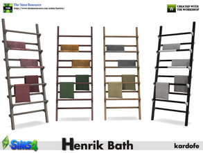 Sims 4 — kardofe_Henrik Bath_Shelving by kardofe — Original shelf / towel rack industrial style, in the form of ladder