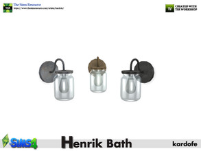 Sims 4 — kardofe_Henrik Bath_Wall light by kardofe — Wall sconce, industrial style, built with a glass jar with metal lid