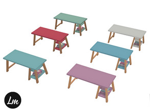 Sims 4 — Muse desk by Lucy_Muni — Desk in 6 swatches Sims 4 base game retexture