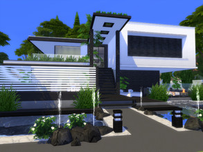 Sims 4 — Modern Soria by Suzz86 — Modern Home featuring kitchen,breakfast bar,dining area and livingroom. 3 Bedroom 2
