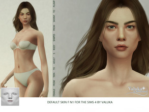Sims 4 — DEFAULT Female Skin N1 by Valuka — This is the DEFAULT skin. It replace the standard EA texture on all female