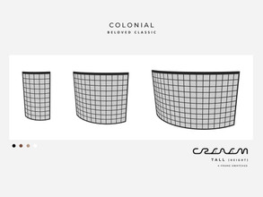 Sims 4 — CREAEM - Colonial Windows (Tall) by Creaem — Part of the Round Fence Windows set.