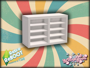Sims 4 — Retro ReBOOT - Cabinet (No Glass) by ArwenKaboom — Base game cabinet with no glass in 2 recolors. You can find