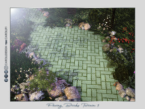 Sims 4 — Paving Bricks Terrain 3 by Caroll912 — A single terrain paint texture of plain, concrete garden blocks in grey