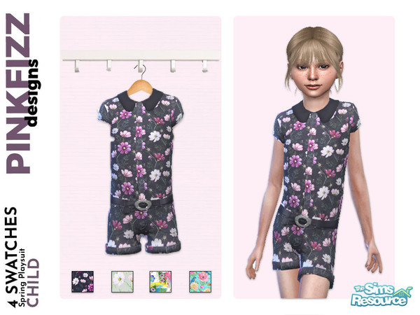 Sims 4 — Spring Playsuit by Pinkfizzzzz — Cute little playsuit for your mini sims in your simming world!