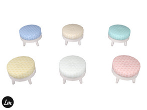 Sims 4 — Ocean Pearl pouf by Lucy_Muni — Pouf in 5 swatches Cats and dogs expansion pack required