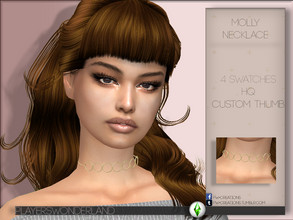 Sims 4 — Molly Necklace by PlayersWonderland — . 4 Swatches . HQ . Custom thumbnail . Custom specular map