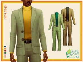 Sims 4 — Retro ReBOOT - Vibes Suit by pixelette — - New mesh / EA mesh edit - BGC - All LODs - 28 swatches - Disallowed
