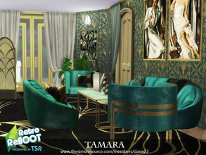 Sims 4 — Retro ReBOOT TAMARA by dasie22 — TAMARA is a hallway in art deco style. Please, use code bb.moveobjects on