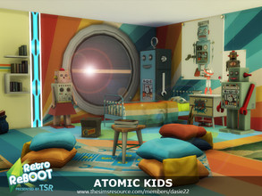 Sims 4 —  Retro ReBOOT ATOMIC KIDS by dasie22 — ATOMIC KIDS is a children's room. Please, use code bb.moveobjects on