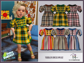 Sims 4 — Retro ReBOOT - Toddler Dress RPL92 by RobertaPLobo — :: 6 swatches :: New Mesh :: All lods :: Custom thumbnail