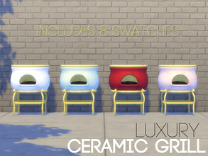 Sims 4 — Luxury Ceramic Grill by zomgitsmanda — This is a base game recolor of the ceramic grill that was included free