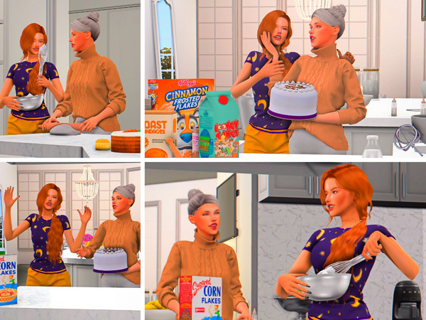 Sims 4 — Bake Day by couquett — There are some swett poses for use with your sims, i hope you like it You will need: